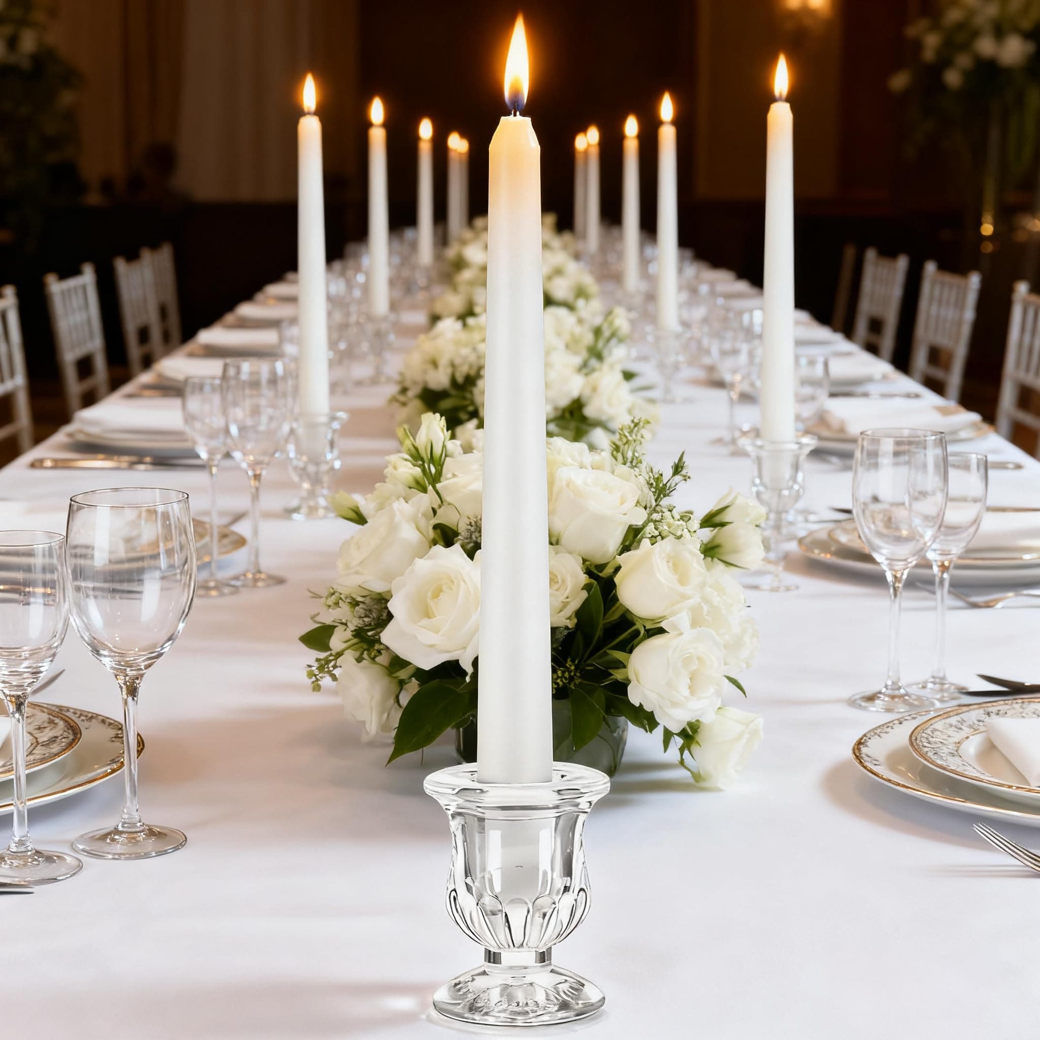 Glass Candlestick Holders