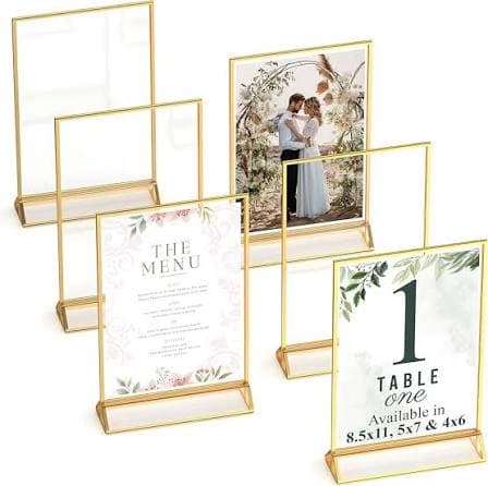Gold Trimmed Acrylic Frames — 4x6