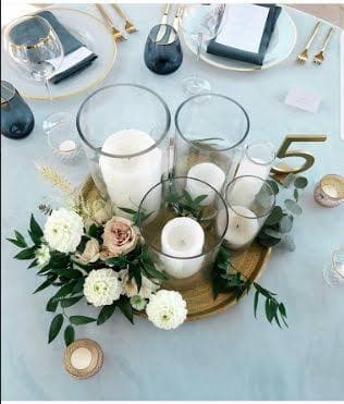 LED Pillar Candles & Glass Vases
